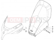 PIAGGIO X8 400 ie Windshield - Glass