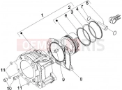 PIAGGIO X9 250 Evolution Cylinder-piston-wrist pin unit