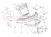 PIAGGIO X9 500 Evolution (USA) Rear cover - Splash guard