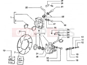 Disc brake caliper - Piaggio Zip 125 4T