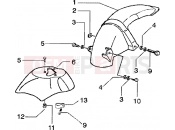 Front and rear mudguard - Piaggio Zip 125 4T
