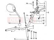 Handlebars component parts - Piaggio Zip 125 4T