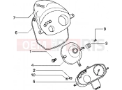 Headlamp-fairing-meter combination - Piaggio Zip 125 4T