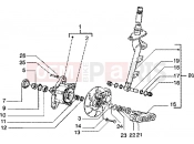 Steering column-disc brake - Piaggio Zip 125 4T