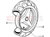 Rear wheel - Piaggio Zip 50 disc brake