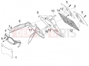Rear cover - Splash guard - Aprilia SR MAX 125 2011
