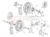 derbi Atlantis 50 2T Bullet Front and rear wheels