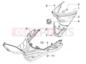 derbi Boulevard 100 4T Central cover - Footrests
