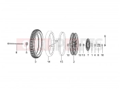 Front wheel with spokes - Derbi ETX 150 2019