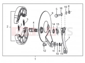 Rear brake assembly - Derbi ETX 150 2019