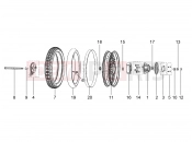 Rear wheel with spokes - Derbi ETX 150 2019