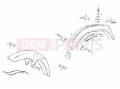 DERBI Variant Courier 50 mudguards