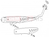 DERBI Variant Courier 50 Exhaust unit