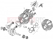 Cylinder - Head - Piston - Derbi Variant Courier 50 2001