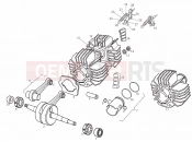 DERBI Variant Start-Courier 50 Cylinder - Head - Piston