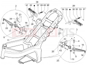 gilera 2006 DNA 50 Central cover - Footrests