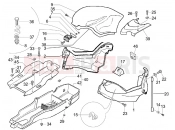 gilera 2006 DNA 50 Helmet huosing - Undersaddle