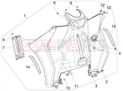 gilera 2007 Fuoco 500 Front glove-box - Knee-guard panel