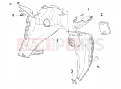 Front glove-box - Knee-guard panel - Gilera Nexus 125 2008