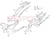 Side cover - Spoiler - Gilera Nexus 250 SP 2006