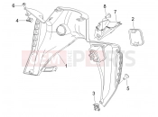 Front glove-box - Knee-guard panel - Gilera Nexus 500 2006