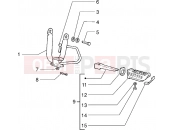 GILERA RK 50 Passenger footrest