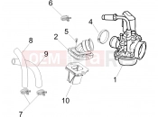 gilera 2011 Runner 50 SP Carburettor, assembly - Union pipe