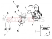 gilera 2005 Runner 50 SP Race Carburettor, assembly - Union pipe