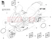 gilera 2012 Runner 125 ST 4T Plates - Emblems