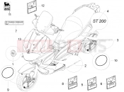 gilera 2010 Runner 200 ST 4T Plates - Emblems