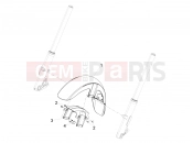Front mudguard-Pillar - Motoguzzi Audace 1400 ABS (USA) 2016