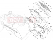 vespa GTS 300 Super ie Rear cover - Splash guard