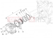 vespa GTS 300 Super ie Cylinder-piston-wrist pin unit