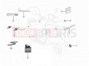 vespa GTS 300 Super Sport ie Plates - Emblems