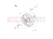 Front Hub - Kawasaki VERSYS (KLE650B9F) 2009