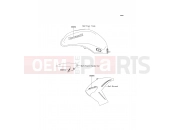 KAWASAKI 2011 Decals(C.B.Orange)(P.S.White)