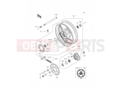 KAWASAKI ER-6f (EX650ECF) Rear Hub
