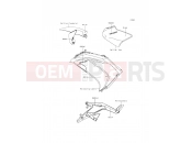 Decals(White) - Kawasaki Ninja 650 ABS (EX650FDS) 2013