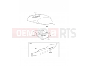 Decals(Blue) - Kawasaki ER-5 (ER500-A4) 2000