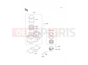 Cylinder/Piston(s) - Kawasaki GPZ500S (EX500-E9) 2002