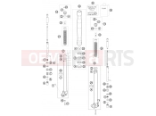 KTM 65 SX (6001I6) [EU] 2009 FRONT FORK DISASSEMBLED