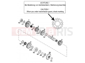 TRANSMISSION II - COUNTERSHAFT - KTM 250 SX (630100) [US] 2000