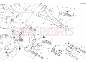 DUCATI SuperSport S FOOTRESTS, LEFT [MOD:SS 939 S]