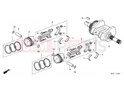 HONDA FJS600D5 ED SILVER WING 2005 E-17 CRANKSHAFT/PISTON