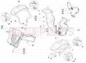 PIAGGIO MP3 350  Maxi Sport Wheel huosing - Mudguard