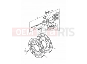 Triumph 1996 TRIDENT Front Brake Caliper & Disc