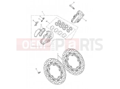 Front Brake Caliper & Discs - Triumph SPEED TRIPLE R > 735336 2014