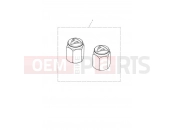Triumph 2021 STREET SCRAMBLER Valve Cap Kit, Bubble Badge, Chrome