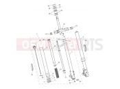 Triumph 2021 SCRAMBLER 1200 XC Front Forks & Lower Yoke