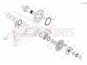DUCATI Panigale V2 REAR WHEEL SPINDLE